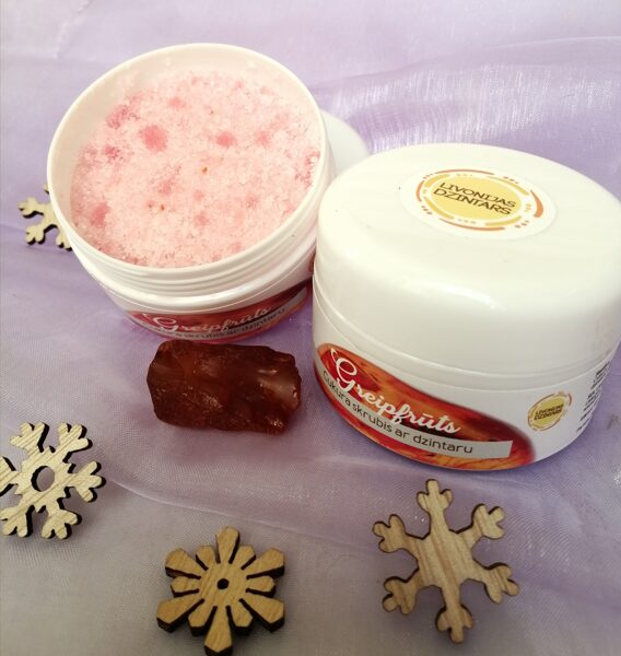 CUKURA SKRUBIS AR DZINTARU '' GREIPFRŪTS''